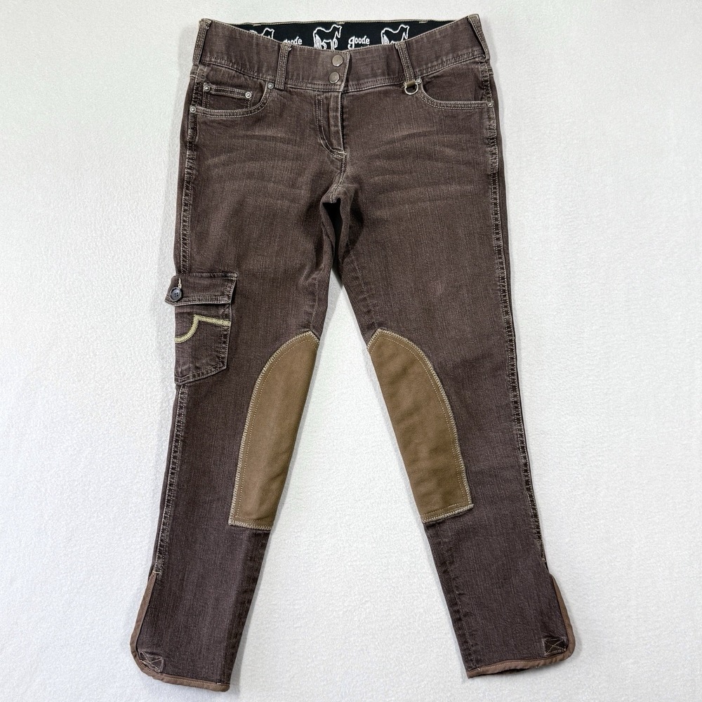 Goode Rider Breaches Womens 30 Riding Pants Knee‎ Patch Denim Horse Equestrian